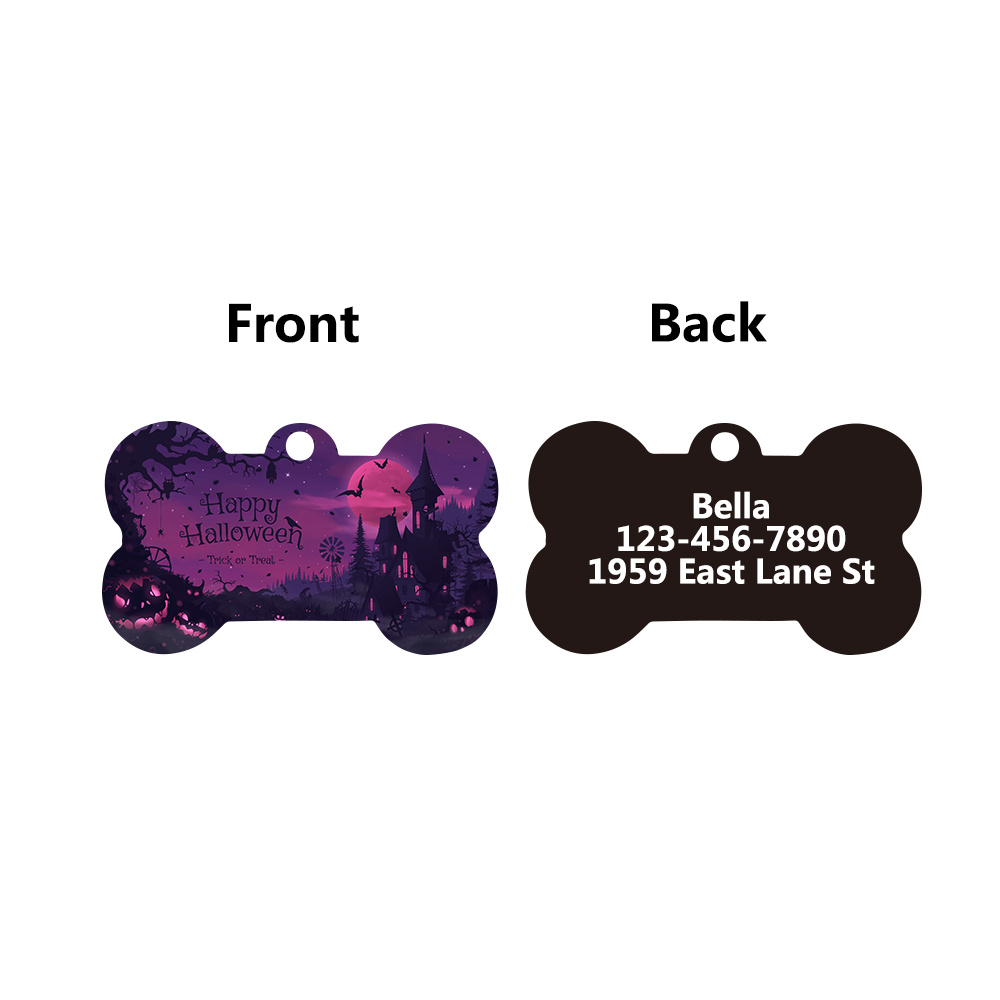 Purple Halloween Dog Collar Personalized Collar With Name 