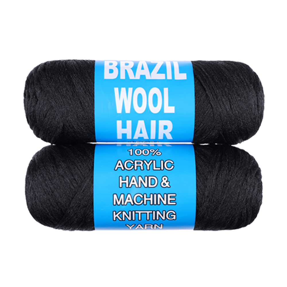 Natural Brazilian Wool Hair Braids Acrylic Hand Knitting - Temu