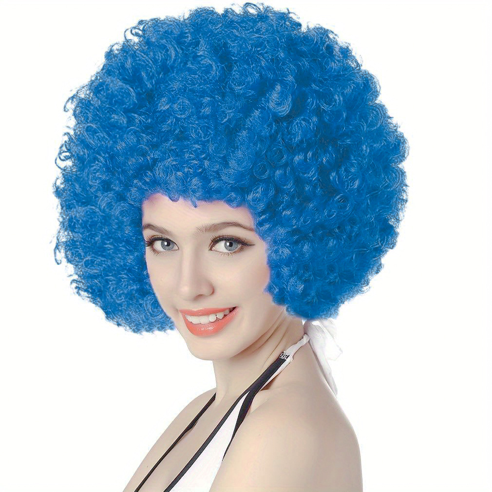 Light blue deals afro wig