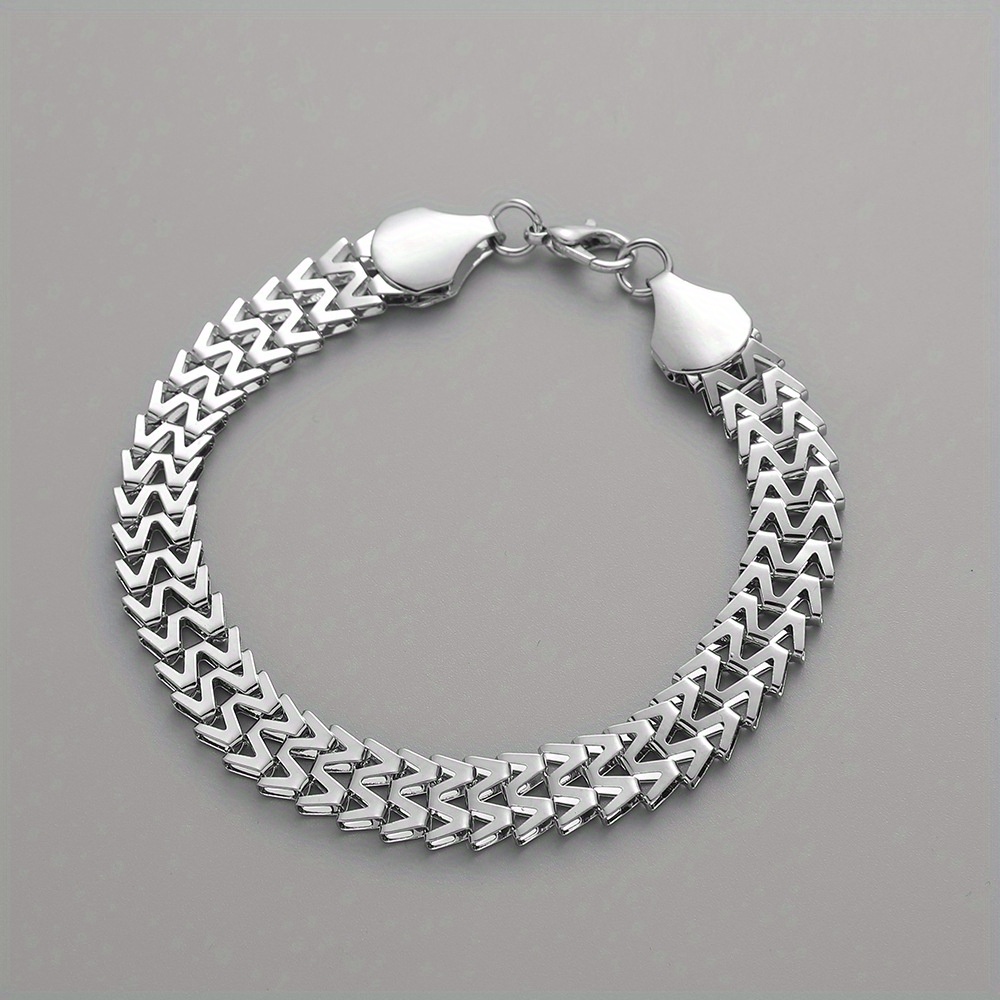 Special Design Silver Chain Bracelet For Men No:2