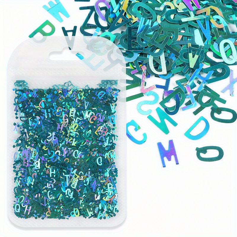 6mm Letters Character Loose Sequins for Crafts Glitter Paillettes  Scrapbooking Sequin Confetti Nail Arts Decoration 
