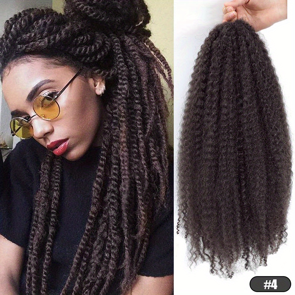 Braiding Hair Pre Stretched Afro Curly Braids Crochet Hair - Temu