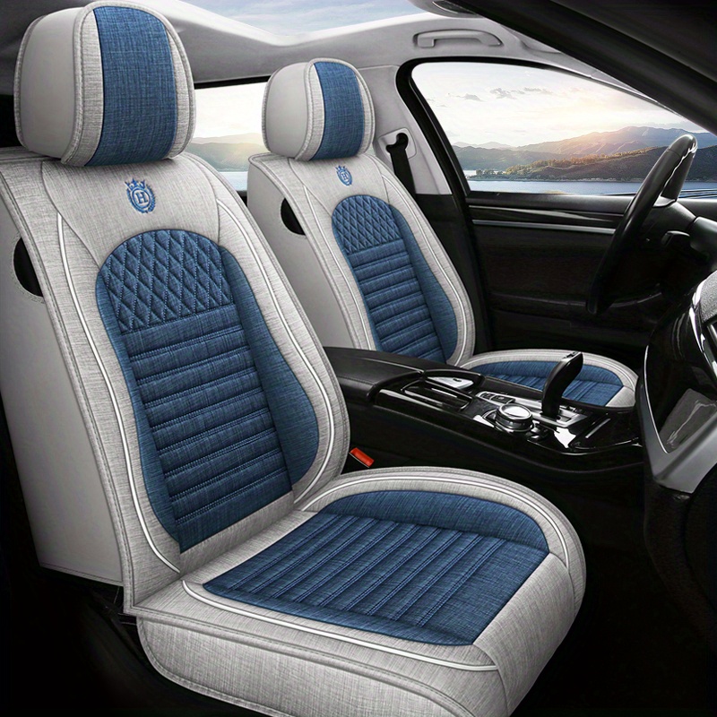 Four Seasons Universal Cloth Car Seat Covers Full Set Car - Temu