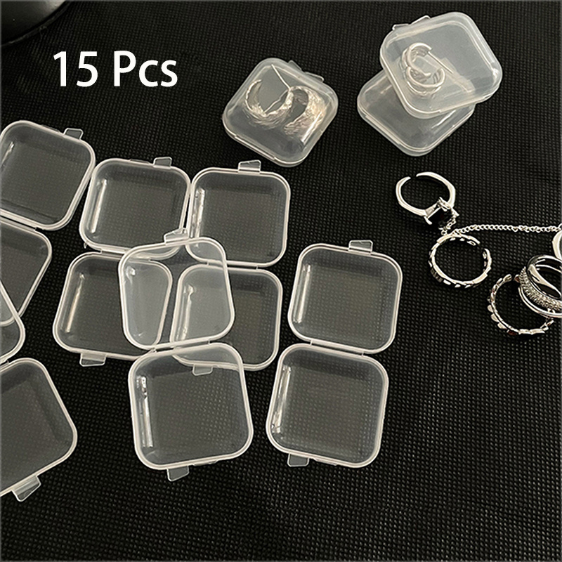 Mini Clear Plastic Storage Boxes Stylish Earrings Boxes - Temu