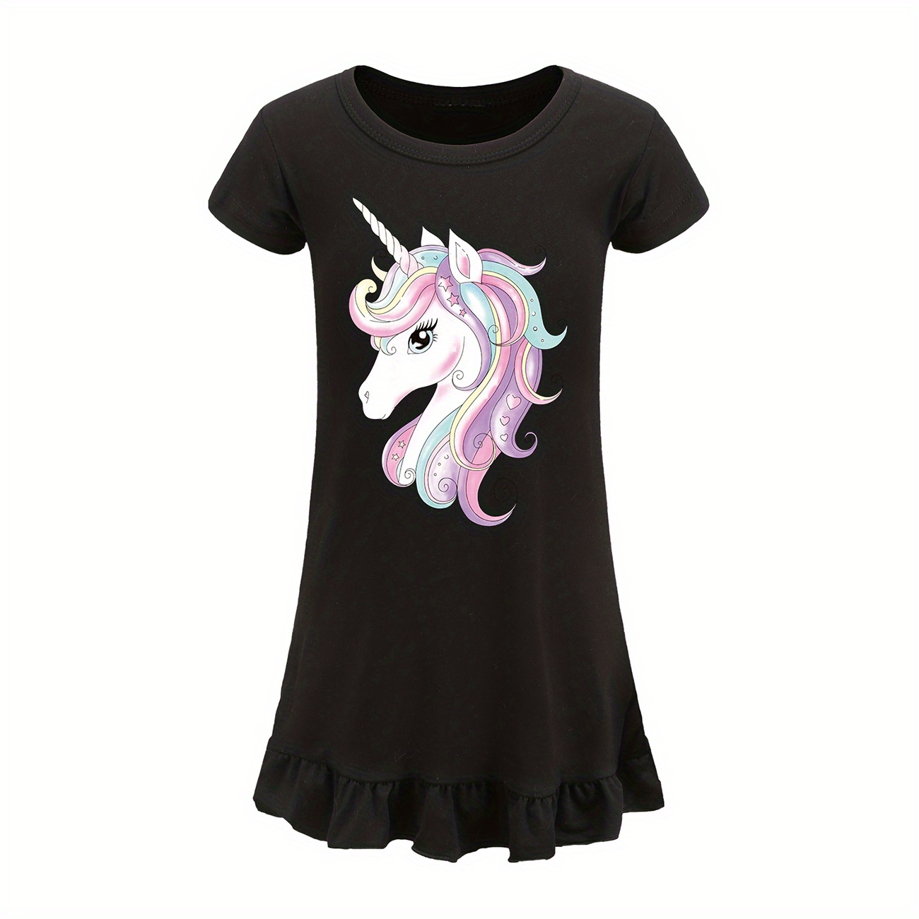 Chemise de nuit fille licorne - rose pâle, Fille