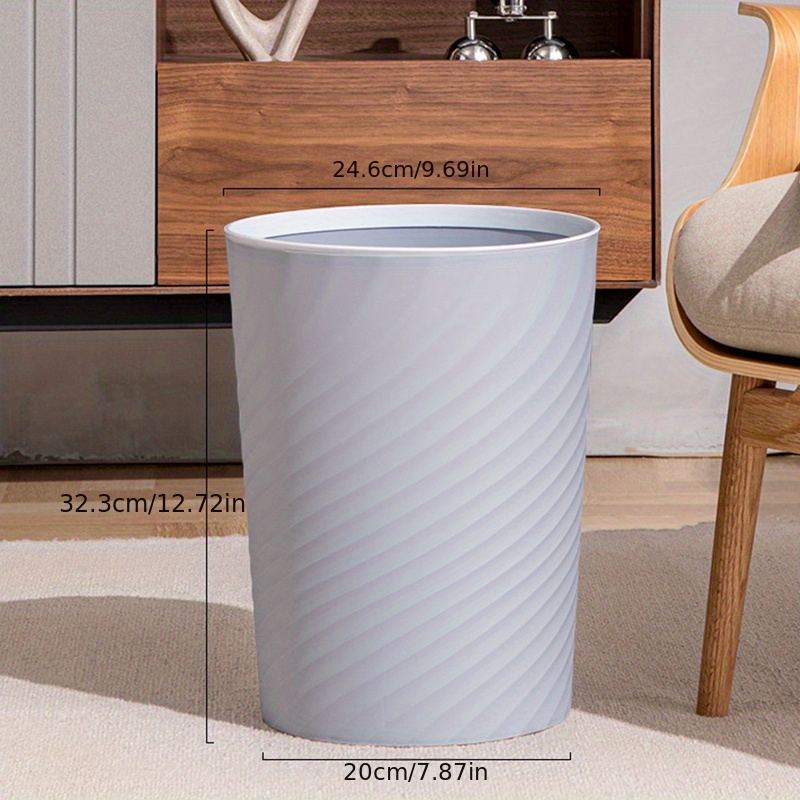 1pc Nordic Simple Trash Can, Household Pressure Ring Rubbish Can For Toilet  Office Bedroom Living Room, Lidless Garbage Can, Home And Office Supplies