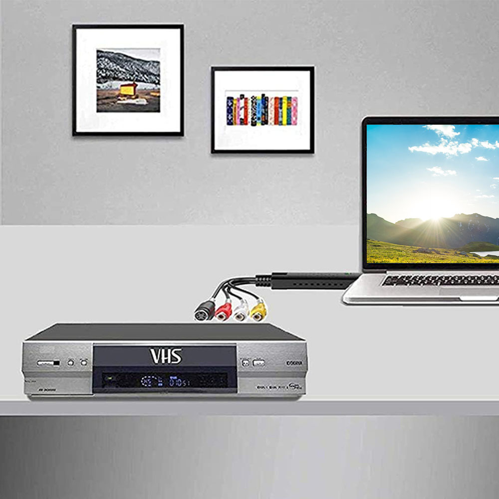 Tarjeta de captura de video USB 2.0, dispositivo de audio VHS Mini DV Hi8  DVD VCR a convertidor digital para Mac, PC compatible con Windows