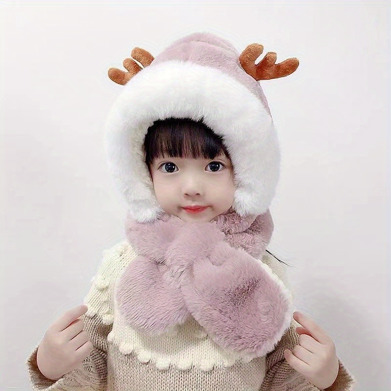 Winter Children's Warm Cute Cartoon Hat Plush Thickened Boys - Temu