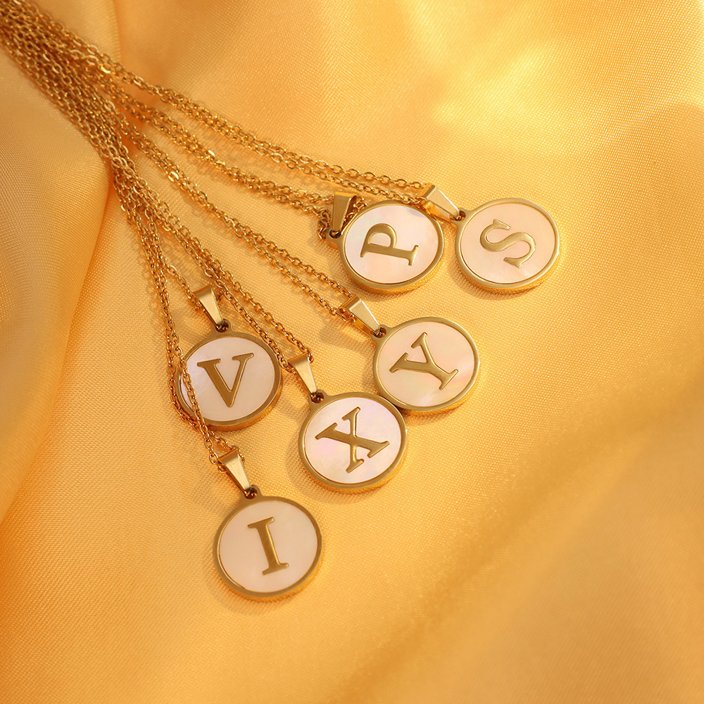 Alphabet letter hot sale necklace pendant