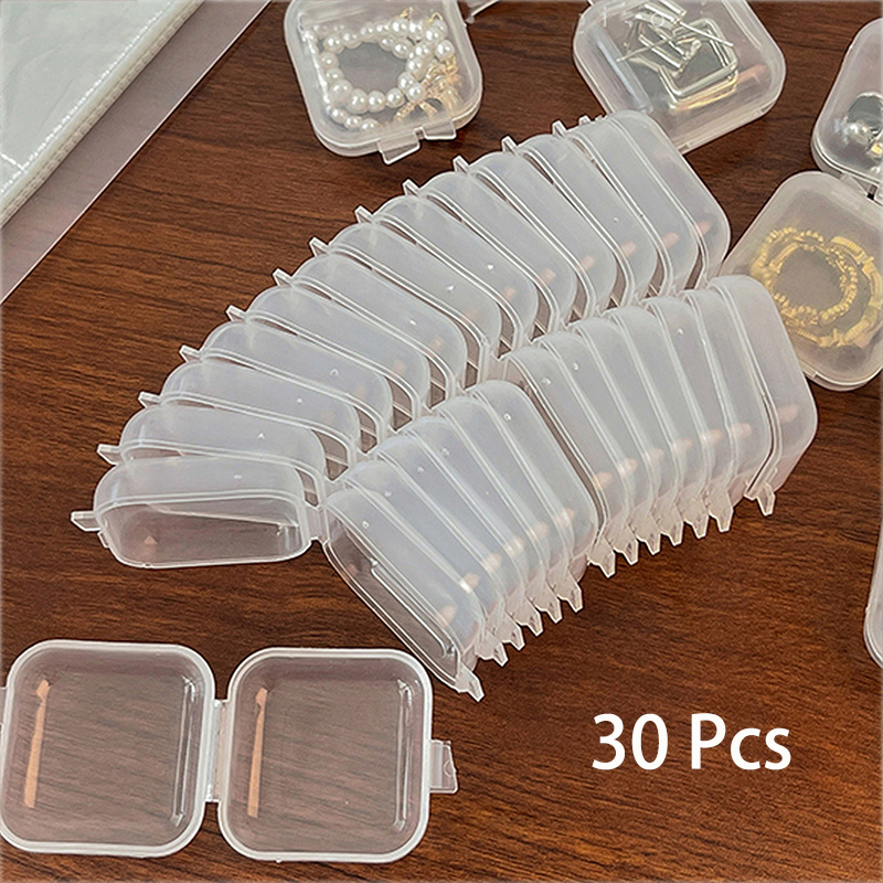 Mini Clear Plastic Storage Boxes Stylish Earrings Boxes - Temu