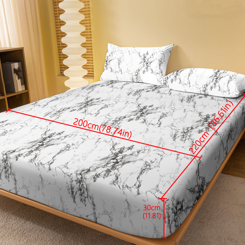1pc Of Printed Mattress, Marble Print Mattress For Bedroom, Bedding