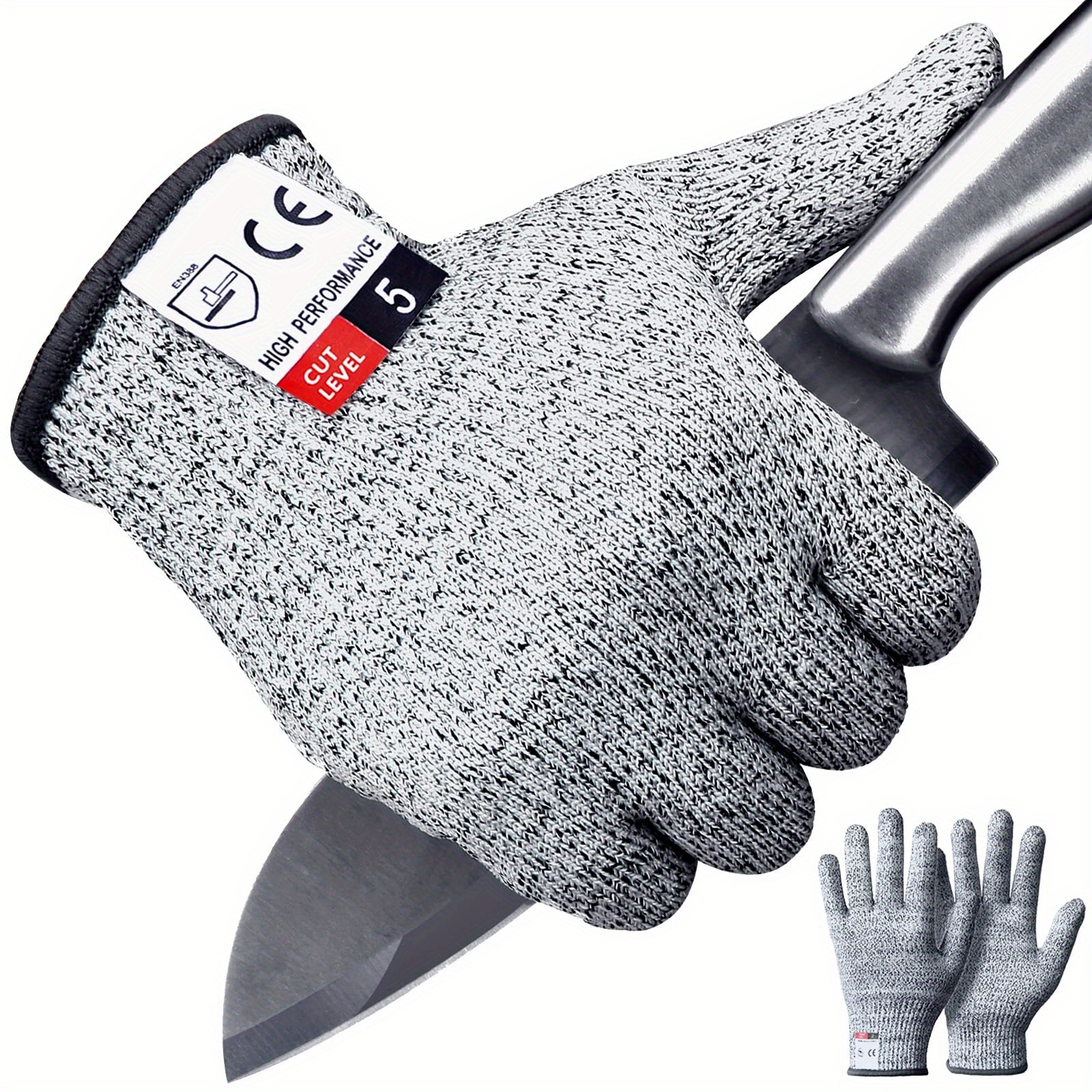 Food Grade Kitchen Cut Resistant Gloves (Pair) for Cutting and