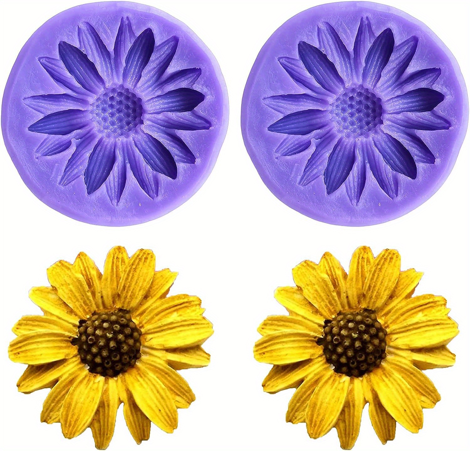 Flower Silicone Molds Fondant Silicone Molds Sunflower - Temu