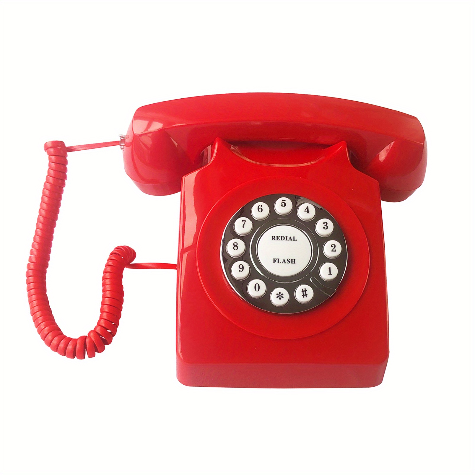 Téléphone vintage de bureau rétro téléphone ancien téléphone fixe filaire à  l'ancienne pour téléphone de bureau à domicile noir / rose / vert