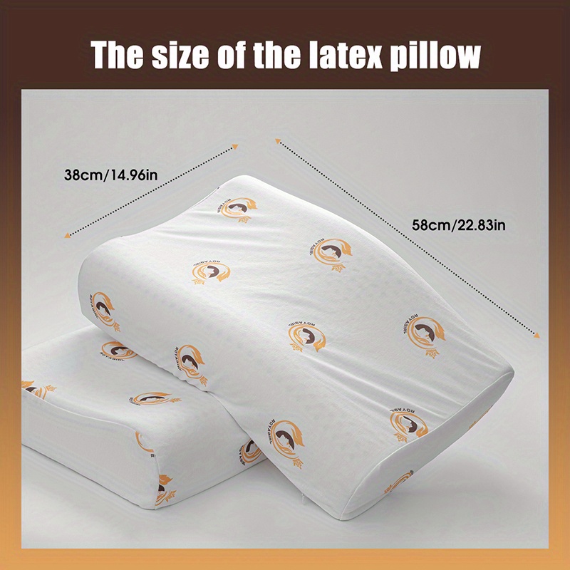 1pc Almohada de látex natural protege la columna cervical y ayuda a dormir  núcleo de almohada para adultos hogar dormitorio almohada individual