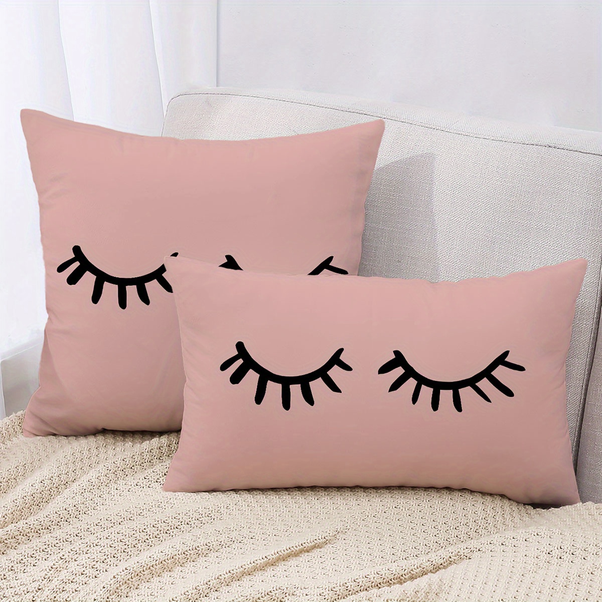 Pillowcases with clearance eyelashes on them