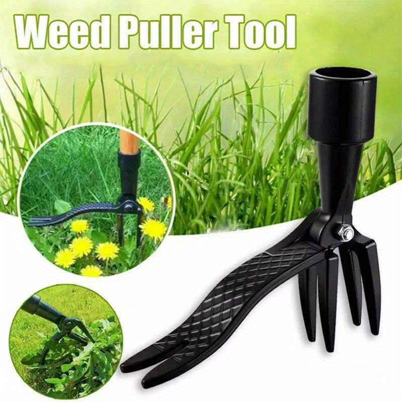 2 herramientas de extracción de malas hierbas para arrancar de raíz,  herramienta portátil para extracción de malezas de jardín con 4 dientes