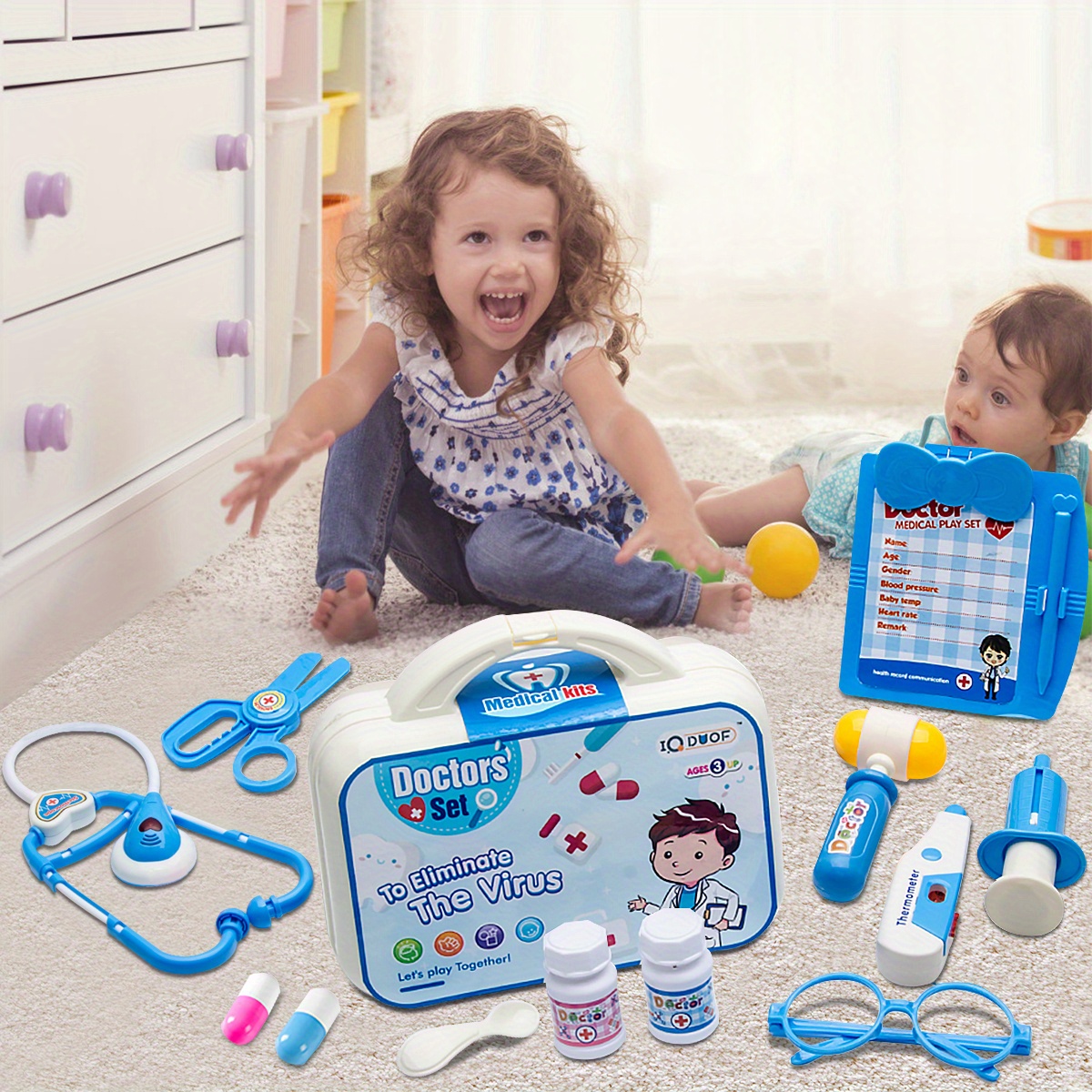 Doctor Kit Kids Toys Toddler Girls Boys Pretend Play Dress - Temu