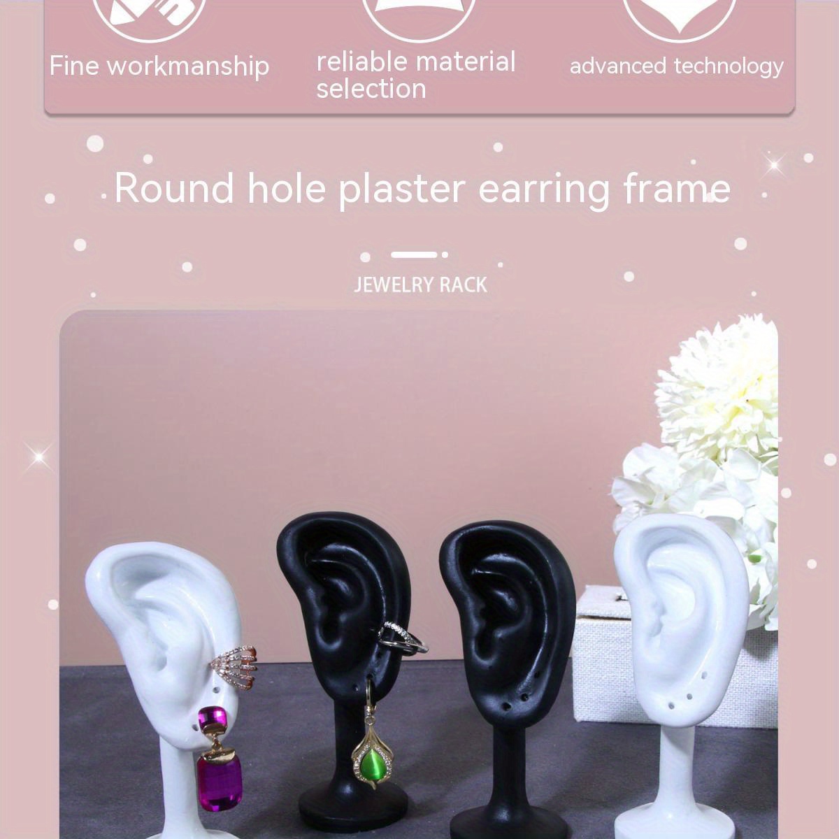 Earrings Model Display Stand Simulation Ear Jewelry Display Temu