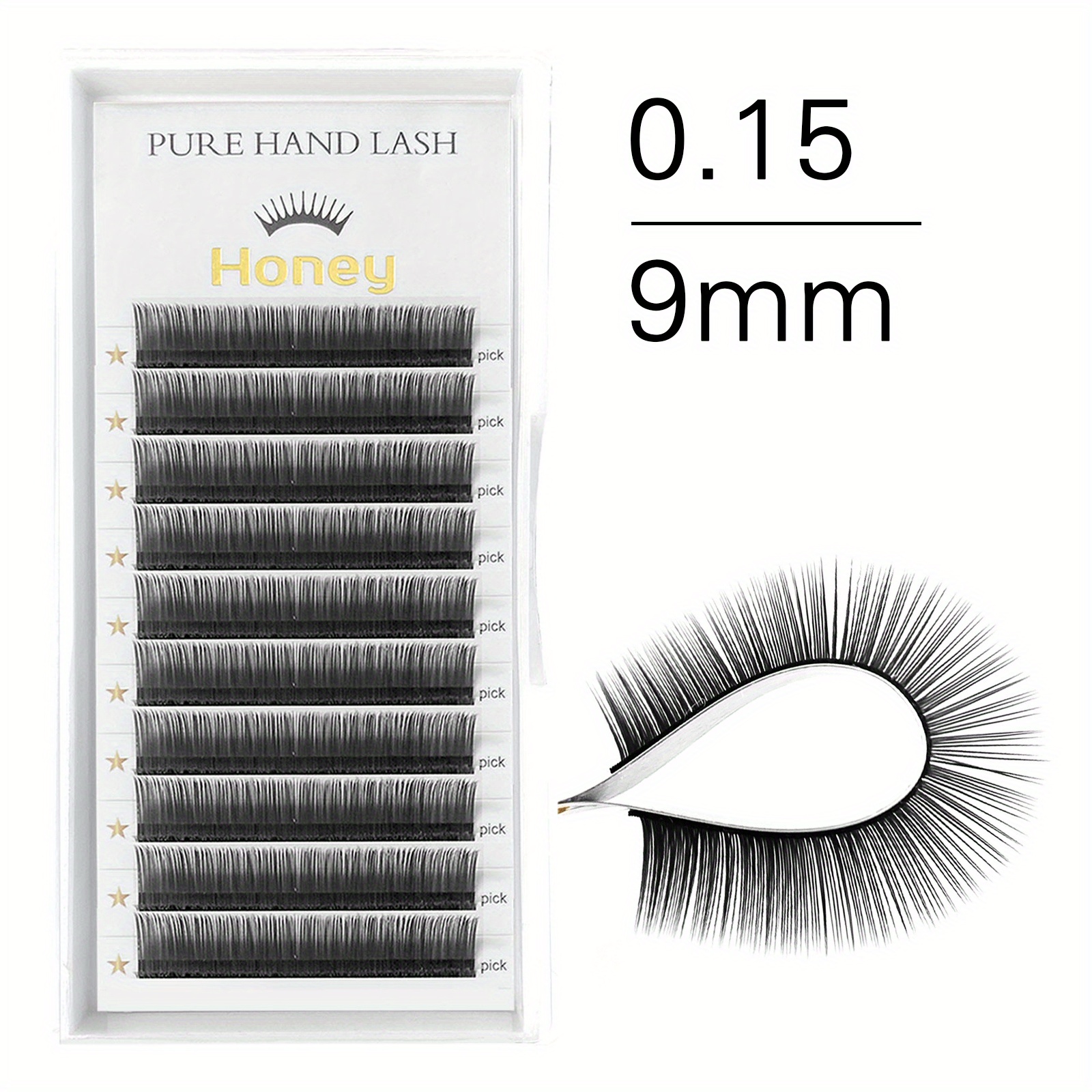 Natural Matte PBT Eyelash Extensions Soft Split Tips for Individual Lashes
