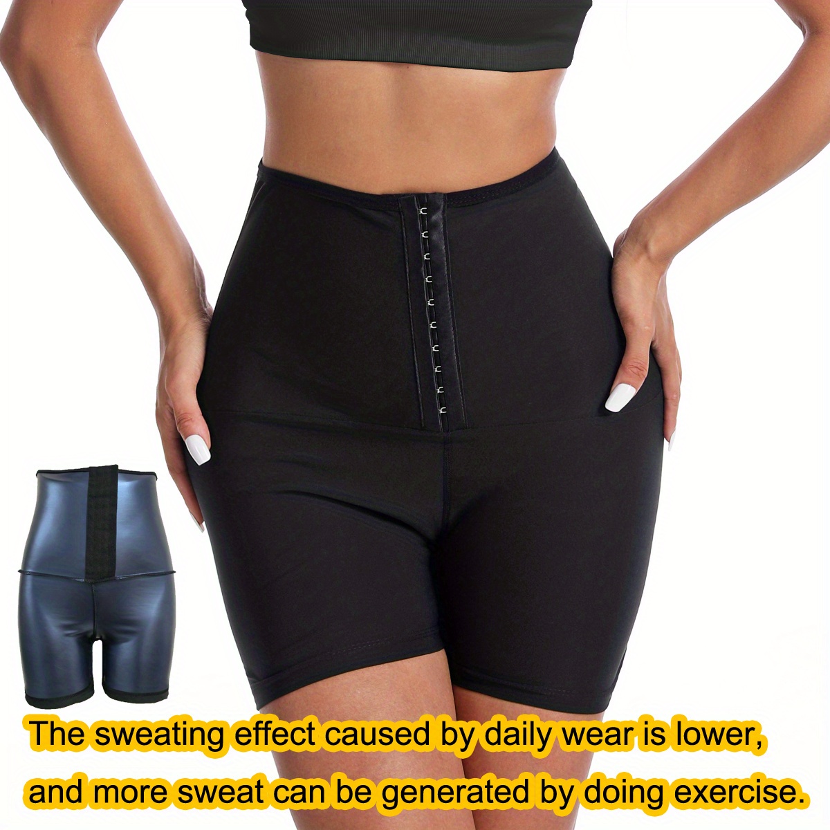 Slimming Shapewear Shorts Waist Trainer Tummy Control Fitness Leggings  Workout Suits (Color : Sauna Pants 4, Size : XL.)