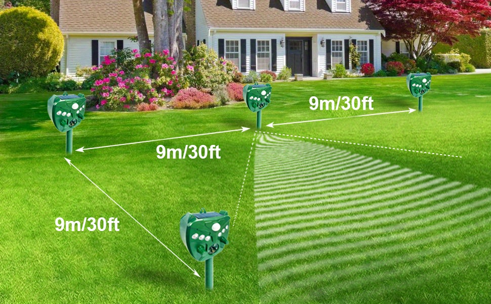 1pc Ultrasonic Animal Repellent For Outdoor Cat Dog Deer Chipmunk