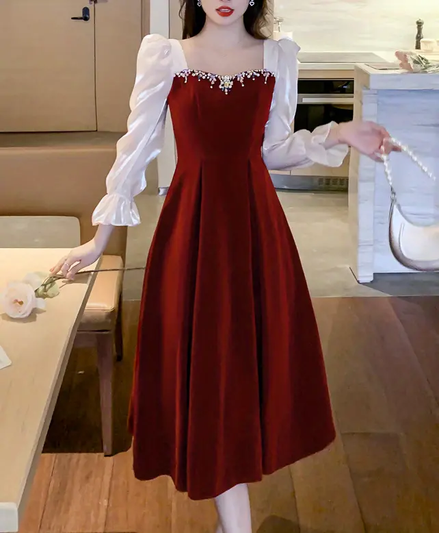 Sweetheart Ruffle Dress, Women's Dresses