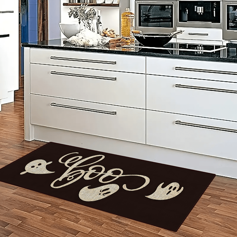Christmas Eve Horror Halloween Kitchen Carpet, Waterproof, Anti Fouling,  Anti Slip, Home Decoration, Fun Skull Living Room, Bedroom, Game Hall,  Bathroom, Kitchen Carpet, Absorbent And Washable Ghost Gift - Temu