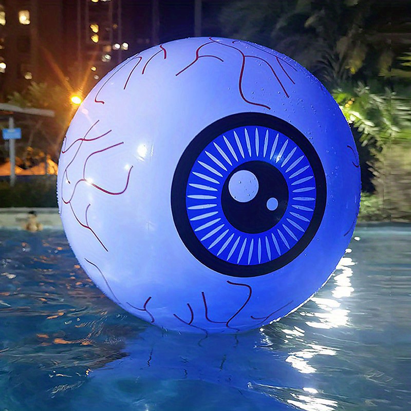 10-Pack Halloween Eyeball Pool Balloons - 22 Inch Inflatable Eyeballs For Indoor/Outdoor Decor, Spooky Party Supplies, Garden & Yard Displays