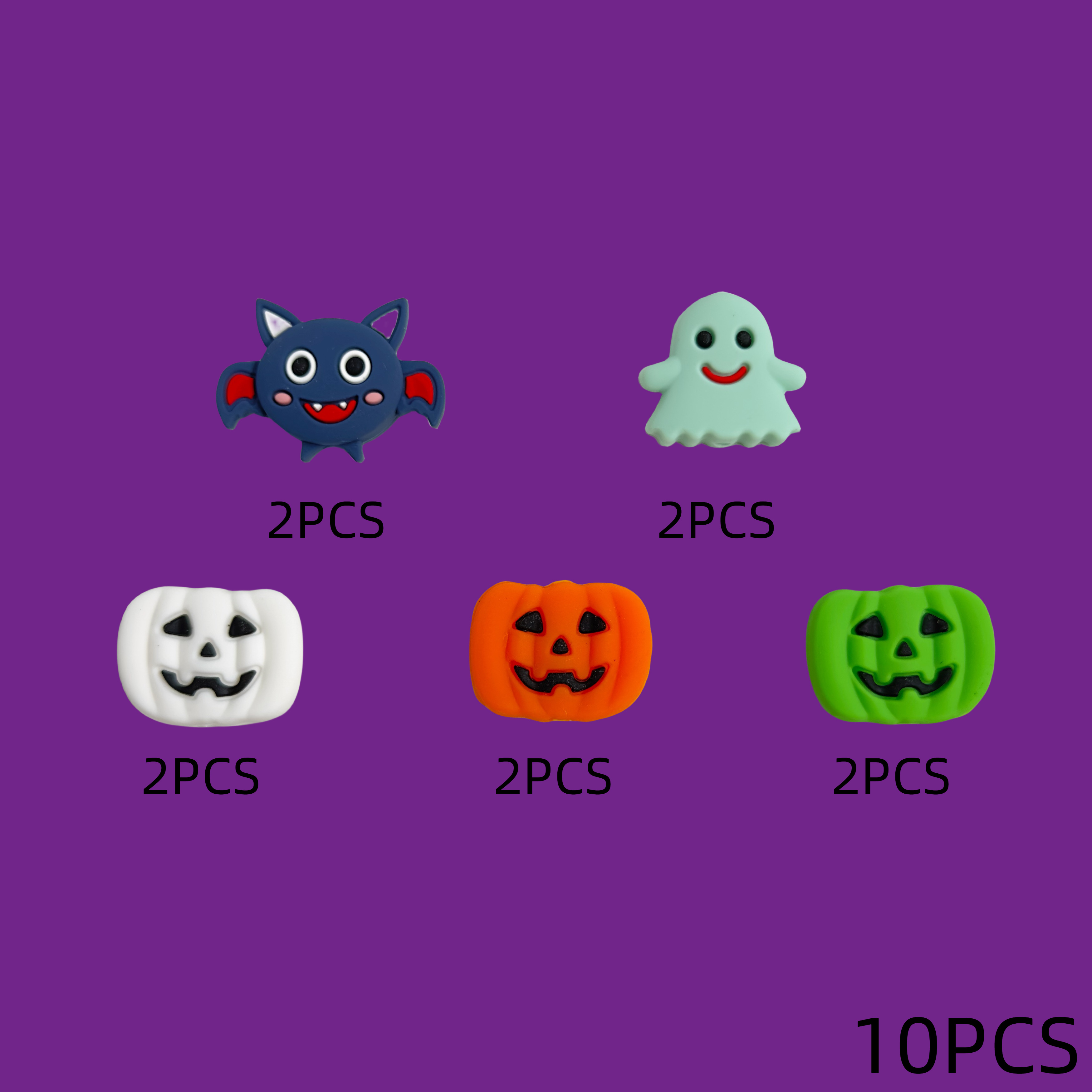 Halloween Silicone Beads Circular Silicone Beads Pumpkin - Temu