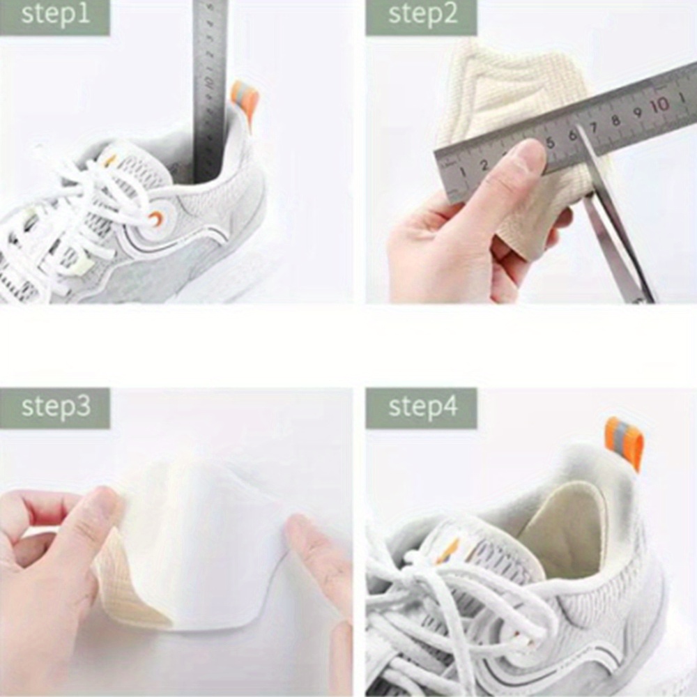 4/8/12pcs Memory Foam Heel Cushion Pads, Adjustable, Antiwear, Can be Cut, for New Shoes, Sports Shoes