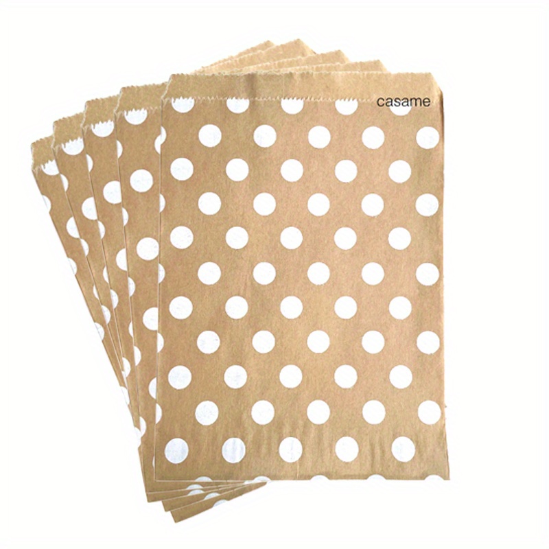 Image of Gift For Her/him 25pcs Dots Heart Love Is Sweet Thank You Chevron Stripes Paper Bags – Stylish And Durable Packaging For Gifts, Party Favors, Weddings, And – Perfect For Small Business, Crafts