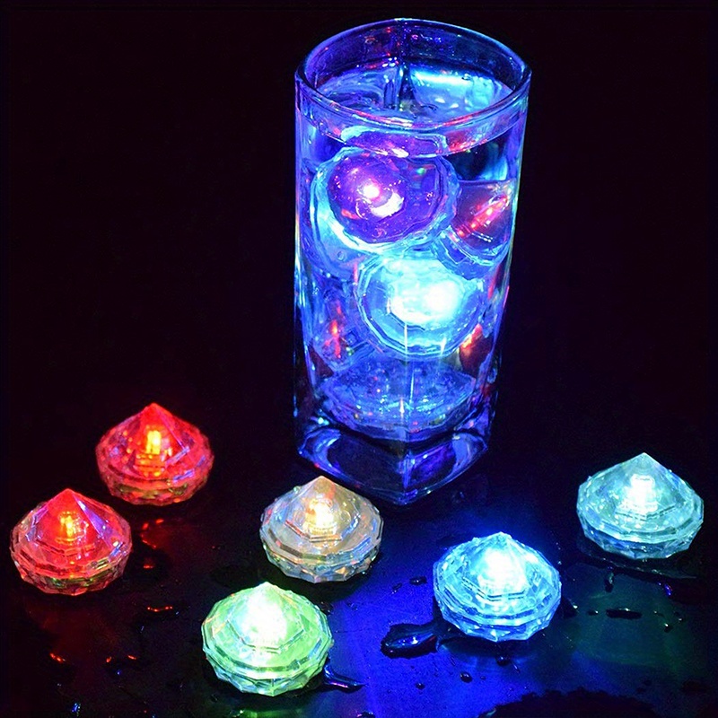 LiteCubes Jewel Holiday Light up Flashing LED Ice Cubes for Drinks
