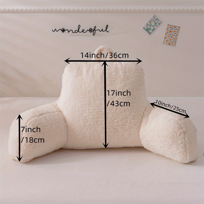 Lamb Velvet Reading Pillow With Portable Handle For Adults Teenagers, Bed  Sofa Wedge Pillow, Back Support Pillow, Comfortable Fabric, Soft Touch,  Suitable For All Seasons - Temu