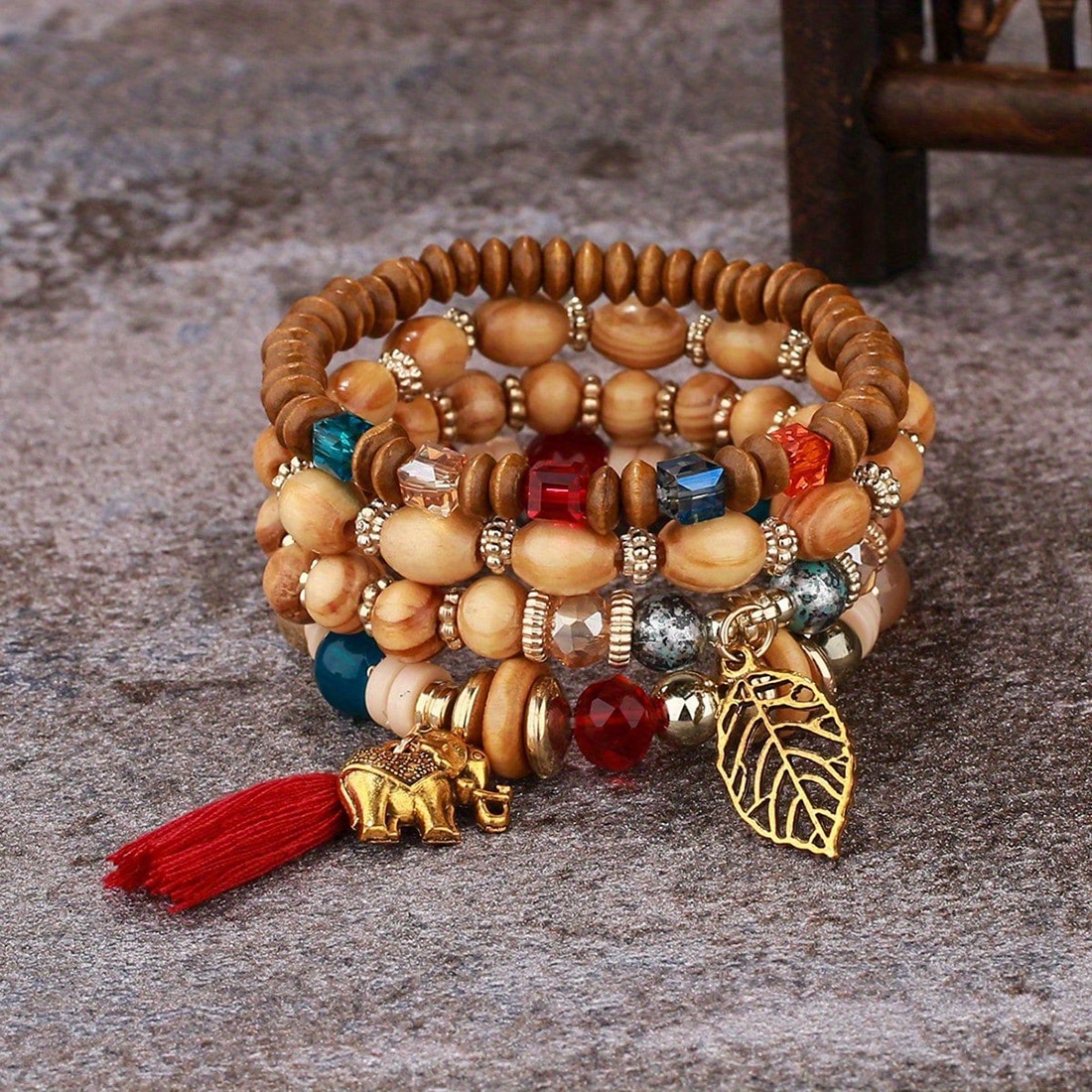 Bohemian Stackable Beaded Bracelets Boho Multilayered - Temu