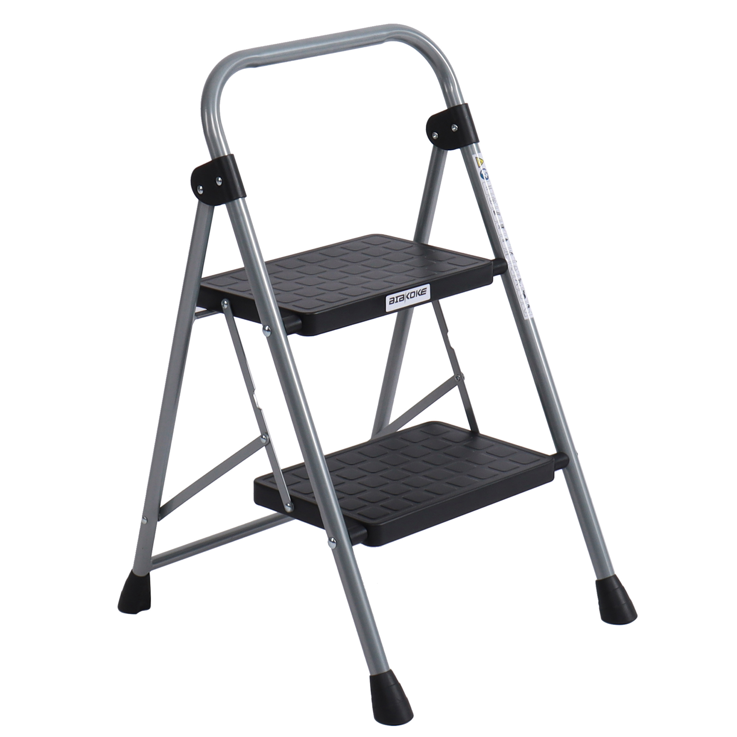 Taburete plegable de 5 escalones, escaleras de aluminio ligeras con pedal  ancho antideslizante y mango para adultos y personas mayores, perfecto para