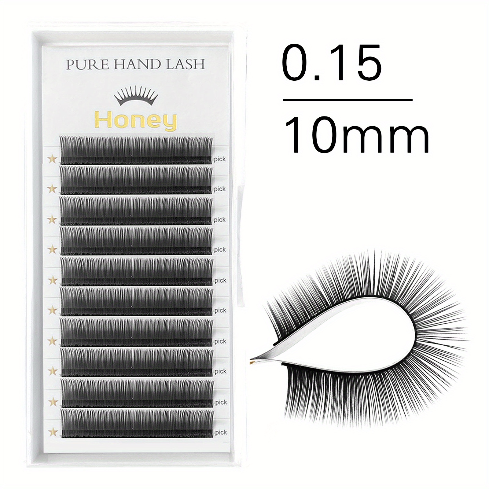 Natural Matte PBT Eyelash Extensions Soft Split Tips for Individual Lashes