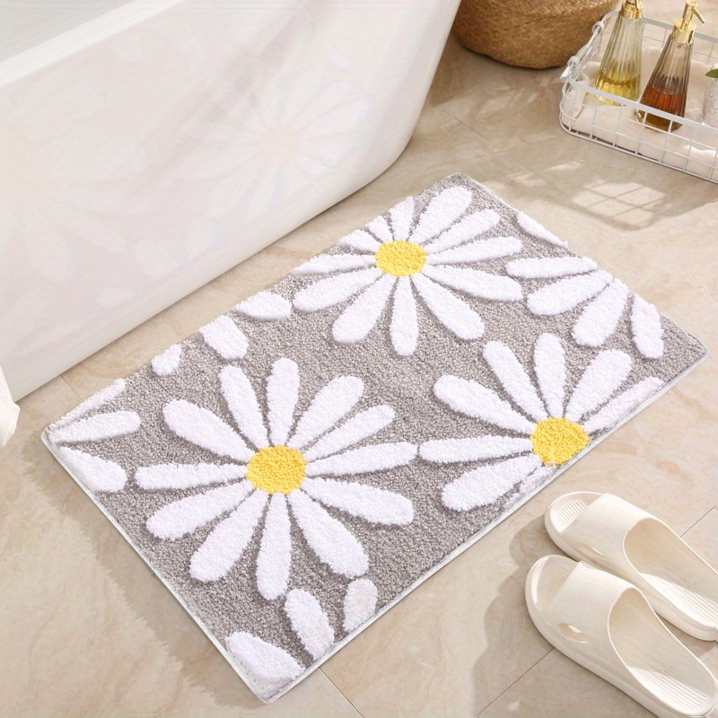 Cute Strawberry Flower Pattern Bath Rug, Soft Non-slip Bath Mat, Absorbent  Entry Door Mat Shower Carpet For Home Bathroom, Bathroom Accessories,  Teenager Gift - Temu