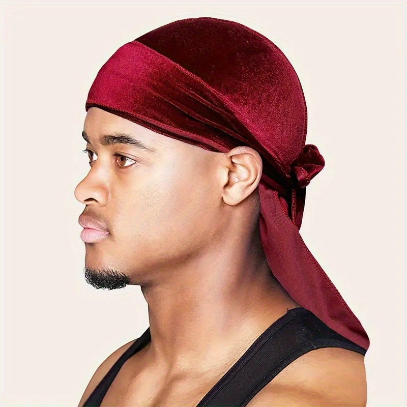 durag bordeaux en velours - Durag pour homme