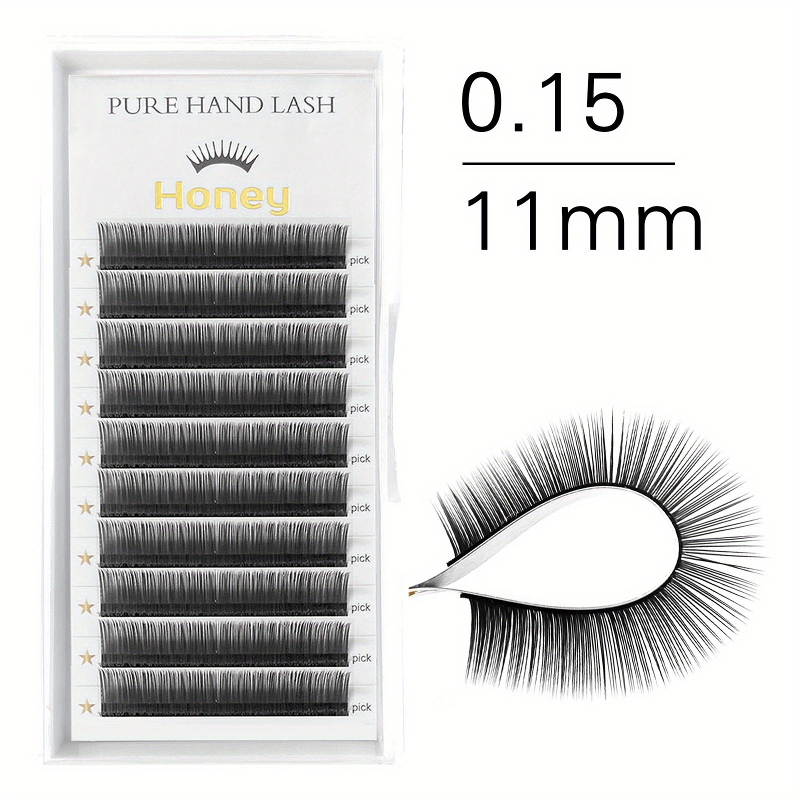 Natural Matte PBT Eyelash Extensions Soft Split Tips for Individual Lashes