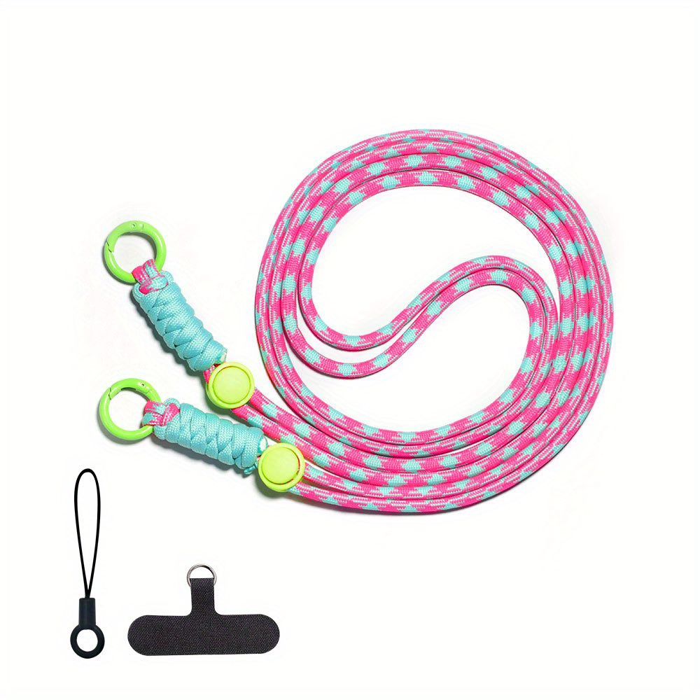 Image of 1pc Wrist Strap Multifunctional Short Lanyard Rope Keychain Lanyard Detachable Outdoor 3mm Lanyard Anti-lost Mobile Phone