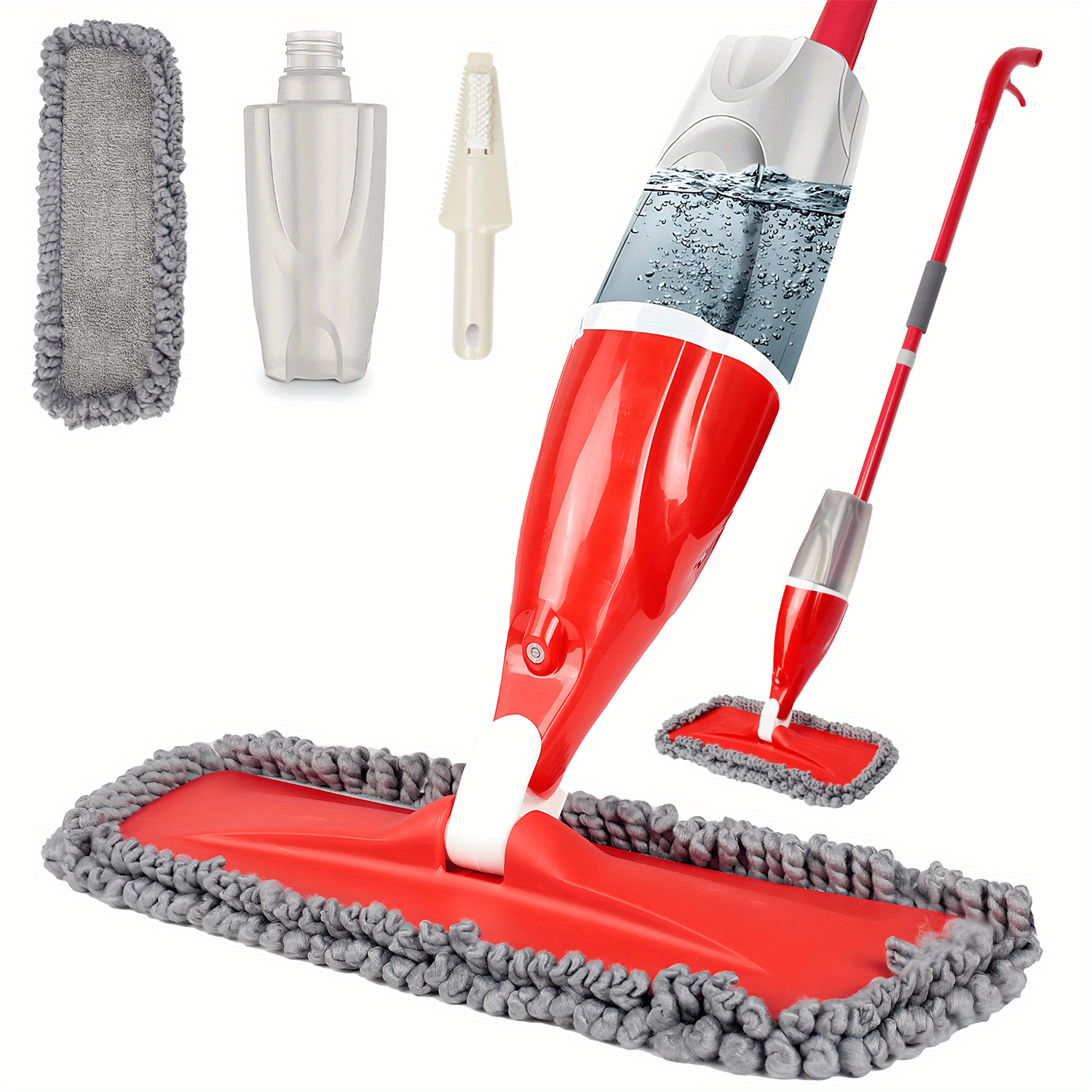 Mopas para limpieza de suelos húmedos con 6 almohadillas para orejas de  microfibra lavables, 1 raspador