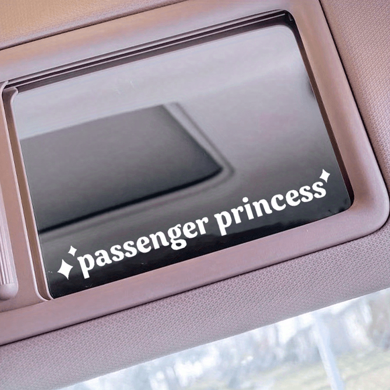 Aolamegs Passenger Princess Sticker, Auto Fenster Spiegel Niedliche  Aufkleber, Happy Girl Auto Teile Auto Spiegel Aufkleber (weiß) - Auto - Temu