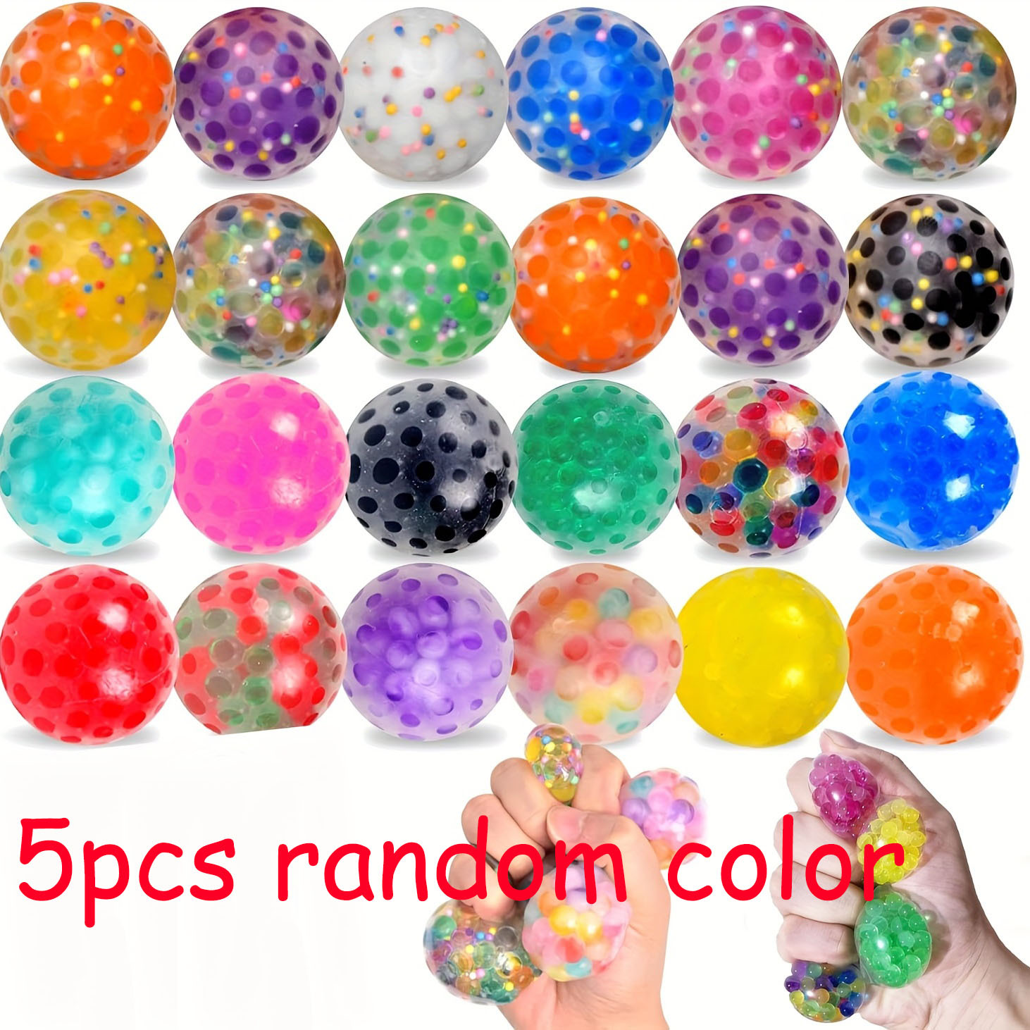  Namii W Pelotas antiestrés que cambian de color, juguetes  sensoriales para apretar, bolas blandas para adultos y niños, bolas de  alivio del estrés para rellenos de Pascua, juguetes de pelota antiestrés