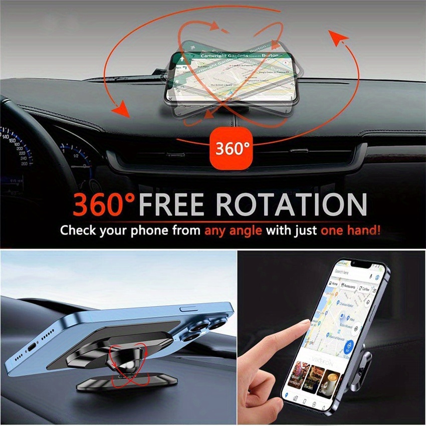 Acquista QOOVI Supporto magnetico per telefono per auto Supporto per  magnete per presa d'aria mobile da 360 gradi Supporto GPS per iPhone Xiaomi  Samsung Huawei