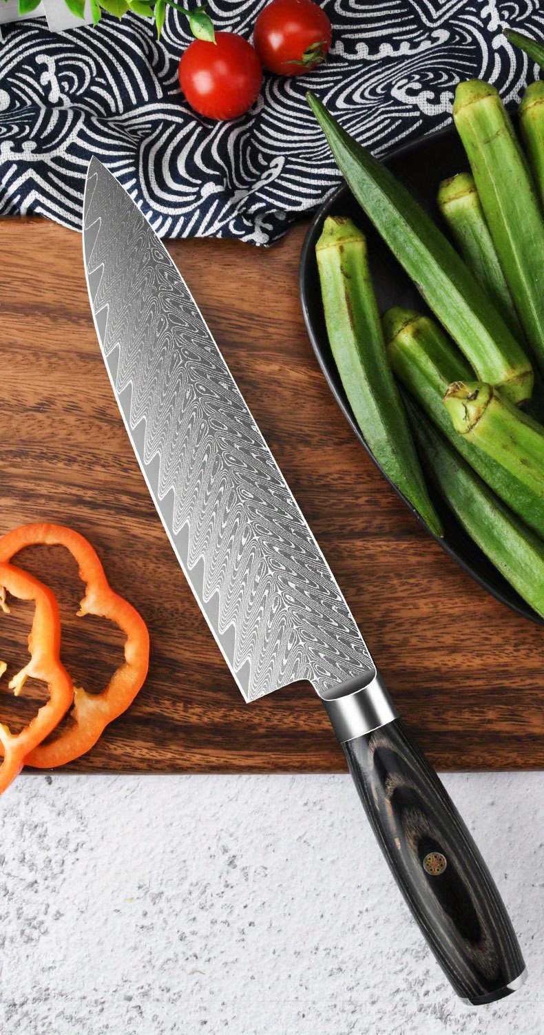 Damascus Chef Knife Household Sharp Vegetable Cutting Meat Multifunctional  Knife Commercial Japanese Food Sushi Special Knife