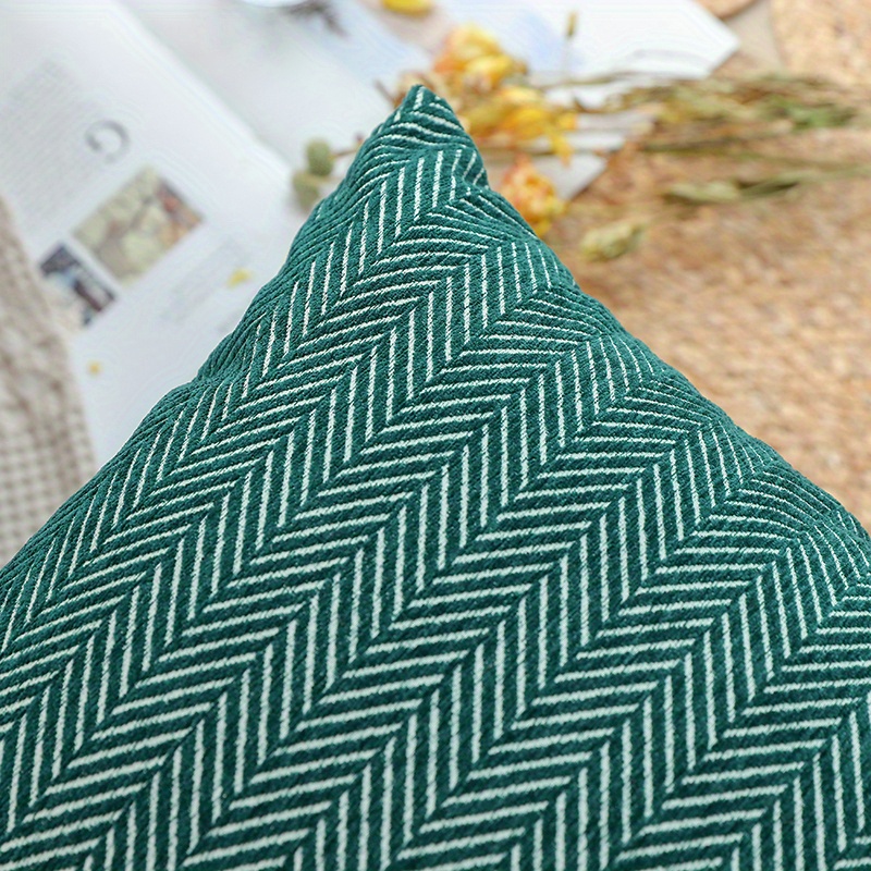 1 Pezzo Federe Cuscini Foderate In Ciniglia Jacquard Verde - Temu Italy