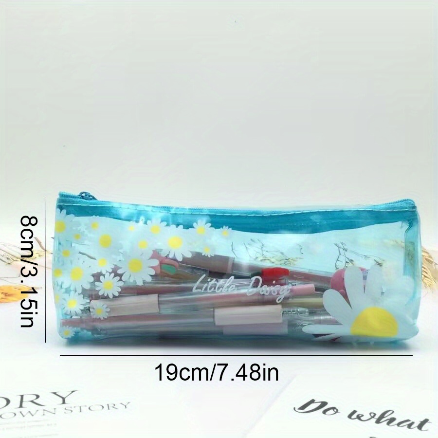 A Pencil Case Student Cute Pencil Case Small Daisy Pencil - Temu