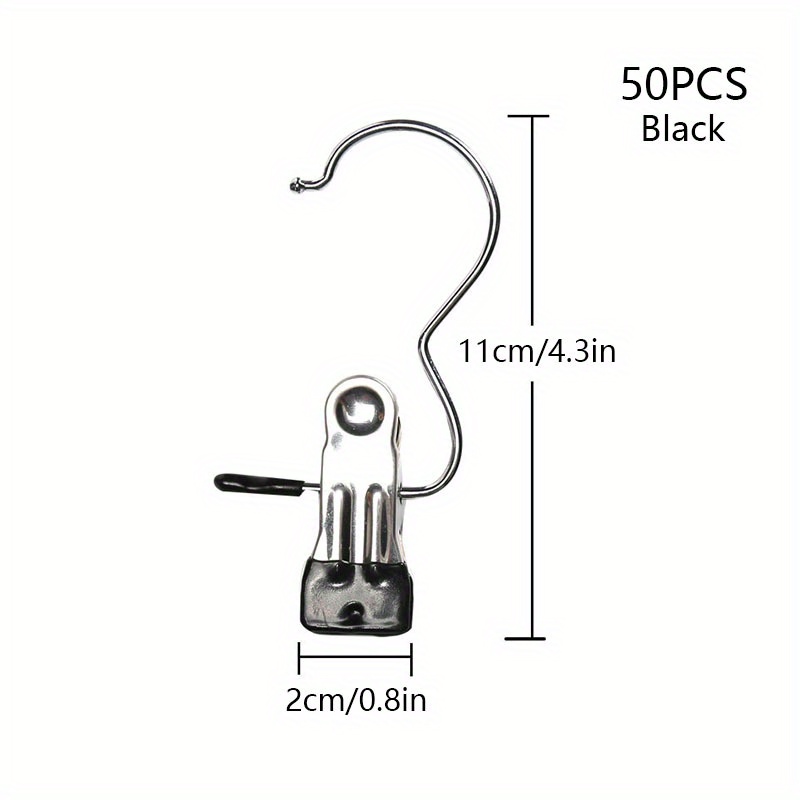 Stainless Steel Clip Socks Hanger Hook Clothes Traceless Small Clip Fixed  Drying Multifunctional Strong for clothing stores