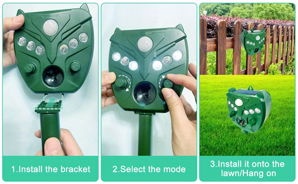 1pc Ultrasonic Animal Repellent For Outdoor Cat Dog Deer Chipmunk